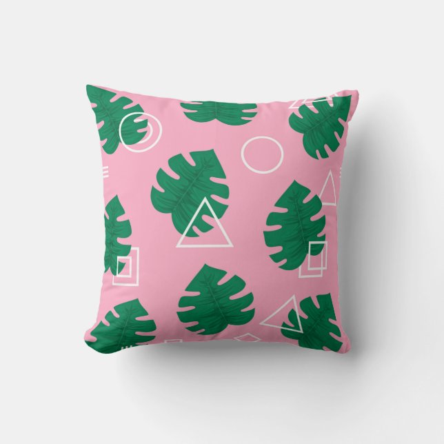 Abstract modern trendy style hipster geometry seam cushion (Front)