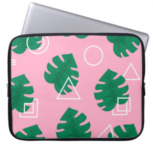 Abstract modern trendy style hipster geometry seam laptop sleeve