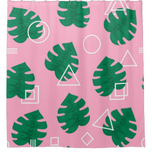 Abstract modern trendy style hipster geometry seam shower curtain
