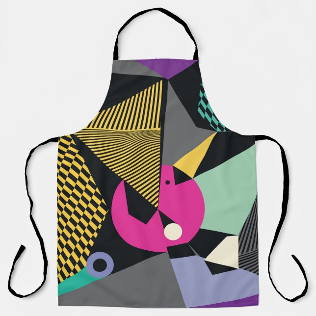 Abstract modern triangles background pattern illus apron (Front)