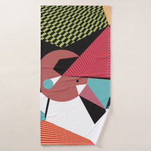 Abstract modern triangles background pattern illus bath towel