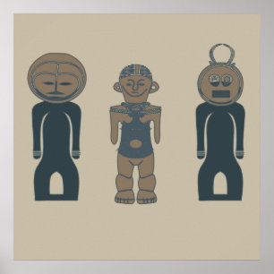 Abstract modern tribal art poster