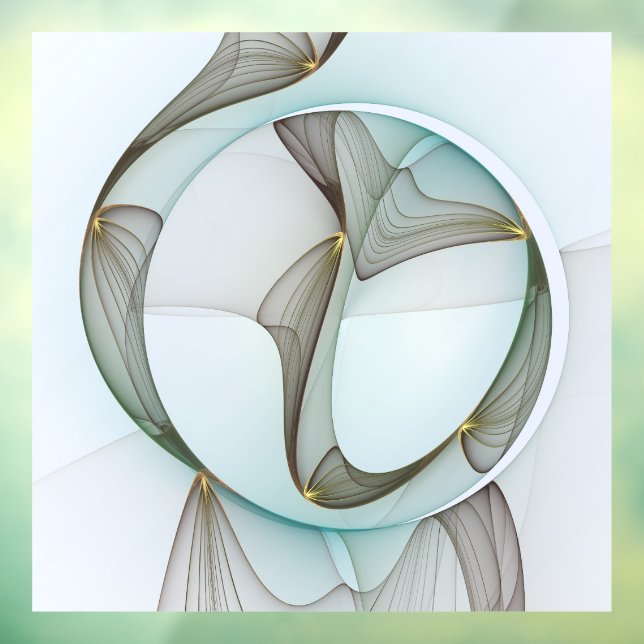 Abstract Modern Turquoise Brown Gold Elegance (Sheet 3)