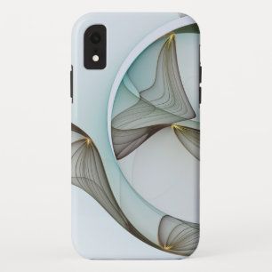 Abstract Modern Turquoise Brown Gold Elegance Case-Mate iPhone Case