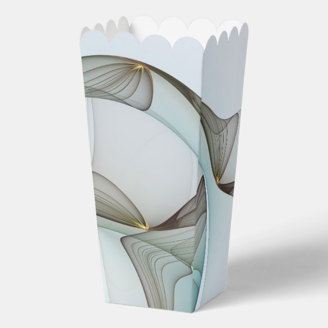 Abstract Modern Turquoise Brown Gold Elegance Favour Box (Front)