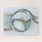 Abstract Modern Turquoise Brown Gold Elegance