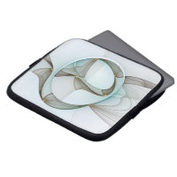 Abstract Modern Turquoise Brown Gold Elegance