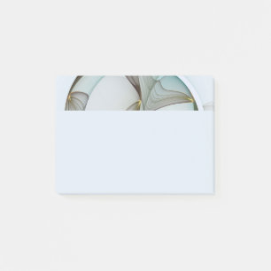 Abstract Modern Turquoise Brown Gold Elegance Post-it Notes