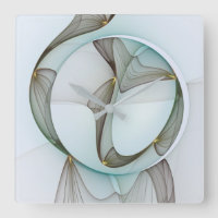 Abstract Modern Turquoise Brown Gold Elegance
