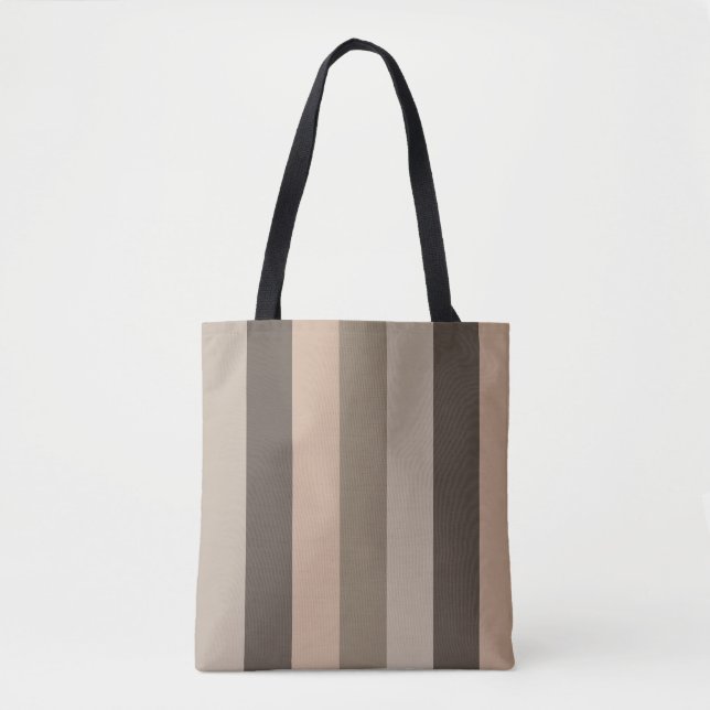 Abstract modern vertical lines stripes pattern tote bag (Front)
