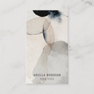 Abstract Modern Watercolor Shapes  Business Card
