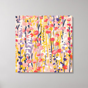 Abstract Modern Wildflower Floral Botanical Garden Canvas Print