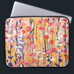 Abstract Modern Wildflower Floral Botanical Garden Laptop Sleeve<br><div class="desc">A vibrant abstract floral garden with playful wildflowers,  soft botanical shapes,  and expressive textures.</div>