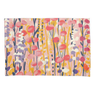 Abstract Modern Wildflower Floral Botanical Garden Pillowcase