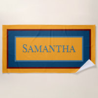 Abstract Modern Yellow Blue & Red Monogram