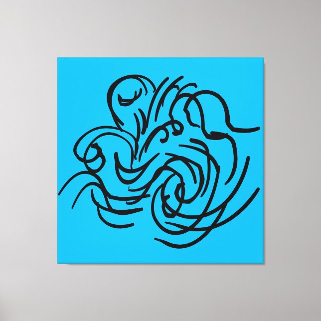 abstract modernist geometric art canvas print (Front)