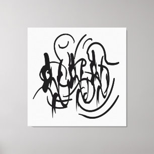 abstract modernist geometric line art canvas print