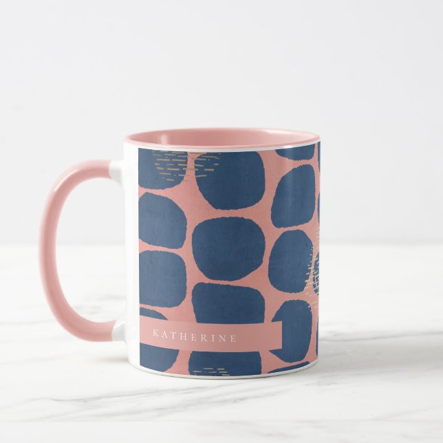 Abstract Modish Pattern Holiday Coffee Mug (Left)