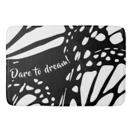 Abstract Monarch Butterfly Wing - Dare To Dream! Bath Mat