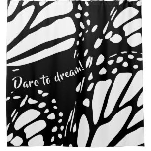 Abstract Monarch Butterfly Wing - Dare to dream! Shower Curtain