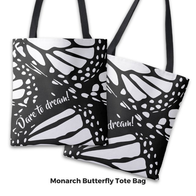 Abstract Monarch Butterfly Wing - Dare to Dream!  Tote Bag (Abstract Monarch Butterfly Wing - Dare to Dream! Tote Bag)