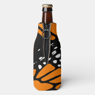 Abstract Monarch Butterfly Wing Design Bottle Cooler