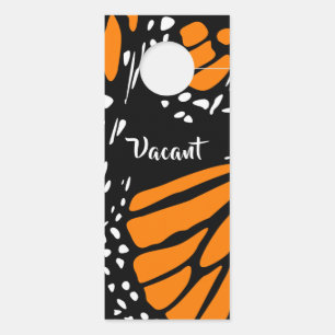Abstract Monarch Butterfly Wing - Occupied/Vacant Door Hanger