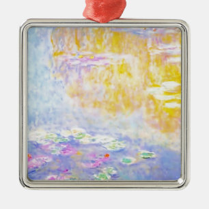 abstract, monet water lilies 7 metal tree decoration