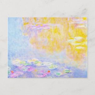 abstract, monet water lilies 7 postcard