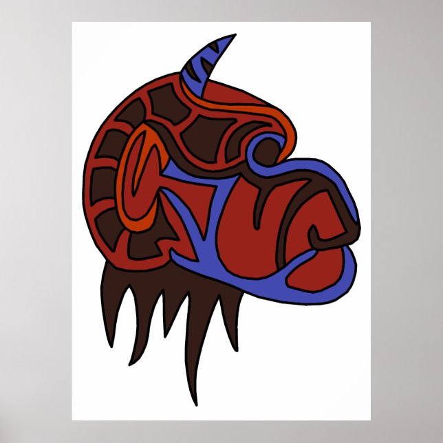 Abstract Monkey Head 1 Poster (Front)