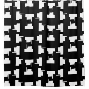 Abstract monochrome background. Halftone illustrat Shower Curtain