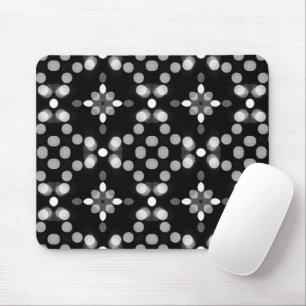 Abstract Monochrome Bokeh Dots Pattern Mouse Pad