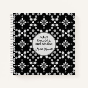 Abstract Monochrome Bokeh Dots Pattern Notebook