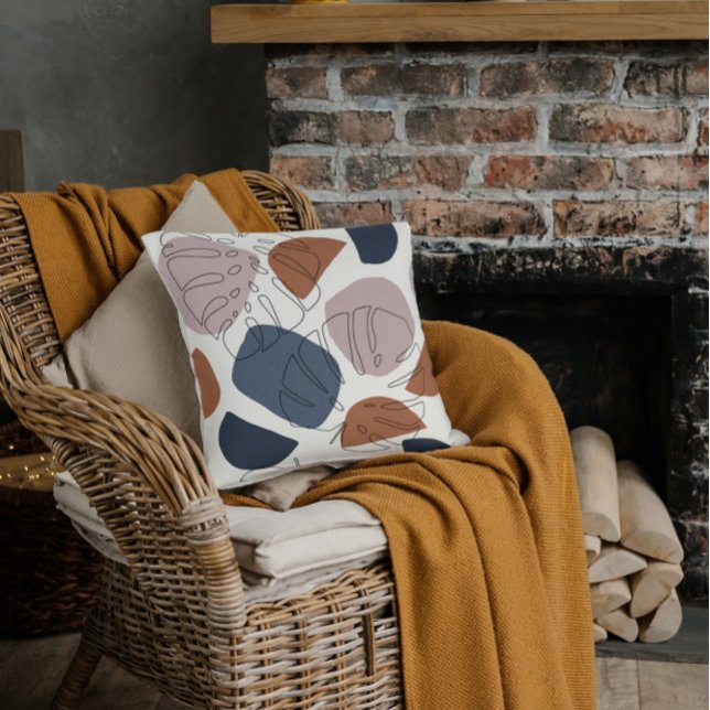 Abstract Monstera Cushion (Creator Uploaded)