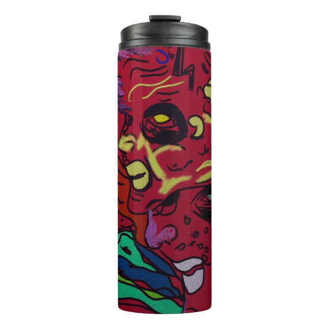 Abstract Moon Galaxy Art Thermal Tumbler (Front)