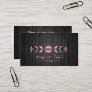 Abstract Moon Phase Gold Spiritual Energie Heiler Business Card