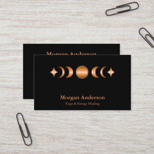 Abstract Moon Phase Gold Spiritual Energie Heiler  Business Card