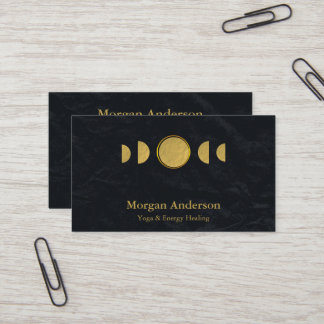 Abstract Moon Phase Gold Spiritual Energie Heiler  Business Card