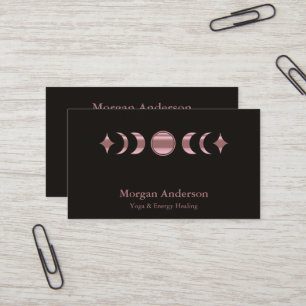 Abstract Moon Phase Gold Spiritual Energie Heiler Business Card