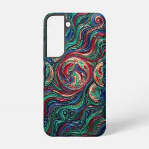 Abstract Moon Phase Jewel Tone Samsung Cases