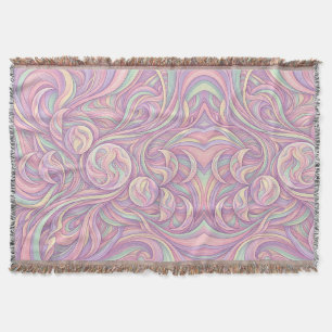 Abstract Moon Phase Pastel Blankets