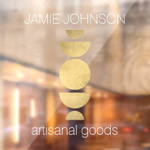 Abstract Moon Phases Gold Geometric Art Boutique