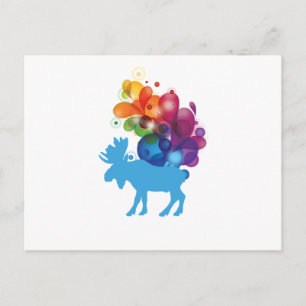 Abstract Moose Postcard