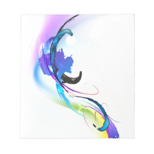 Abstract Morning Glory Paint Splatters Notepad