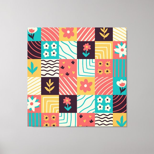  Abstract Mosaic Canvas Print (Front)