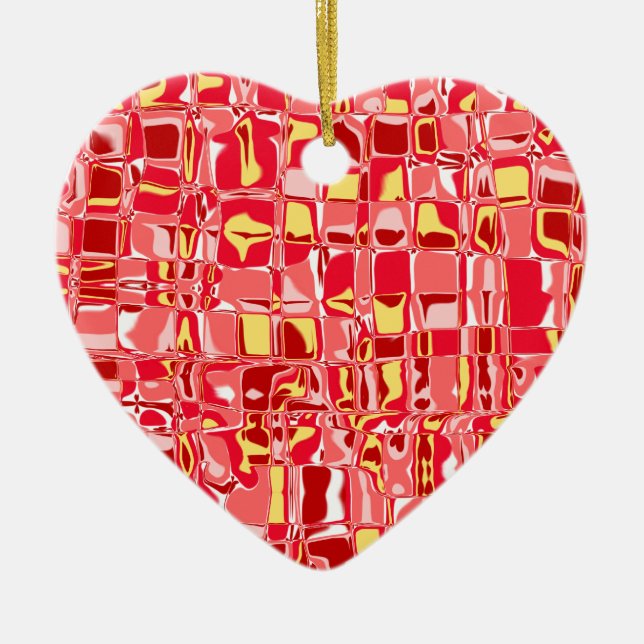 Abstract Mosaic Ceramic Tree Decoration (Front)