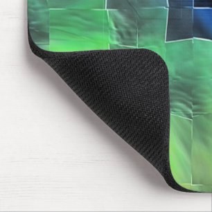 Abstract mosaic drawing lightly carved and satin mouse pad
