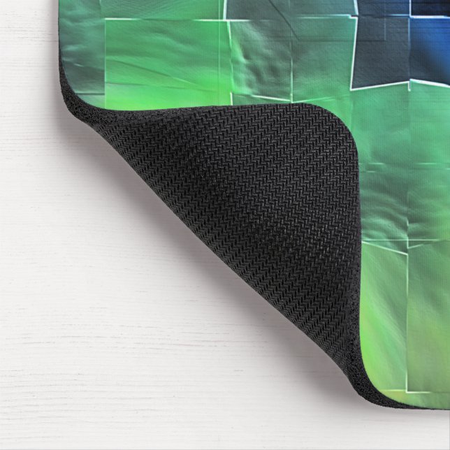 Abstract mosaic drawing lightly carved and satin mouse pad (Corner)
