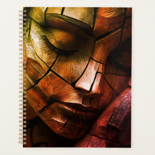 Abstract Mosaic Feminine Face Wall Art – Textured Planner