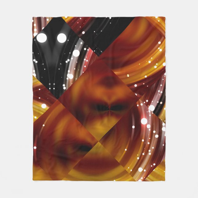 Abstract mosaic geometrical multicolored backgroun fleece blanket (Front)